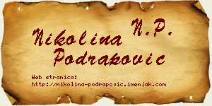 Nikolina Podrapović vizit kartica